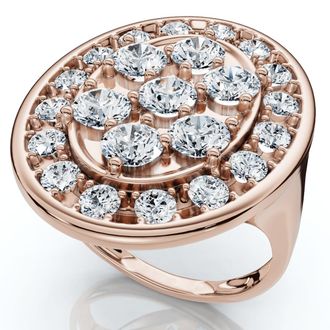 Pompeii3 2 5/8Ct Diamond Statement 10k Gold Ring Lab Grown