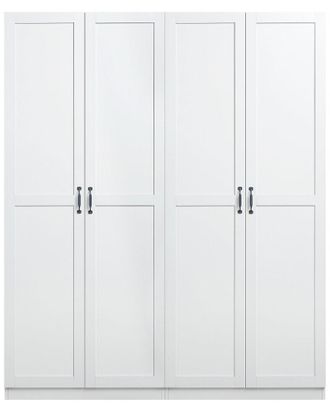 Manhattan Comfort Set Of 2 Cornelia Modern Storage Closets 1.0 With 14 Adjustable Shelves