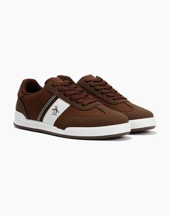 Original Penguin Mens Penguin Gaz Mens Chocolate Trainers - Brown - Size: 10
