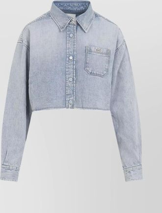 Givenchy cropped shirt lyocell front pocket