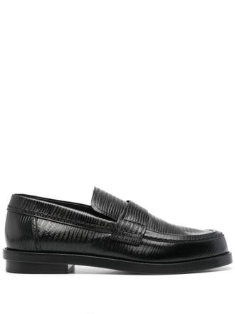 Alexander McQueen Loafers met hagedissenhuid-effect - Zwart