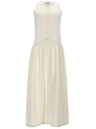 Baum Und Pferdgarten Neutrals Almina Gathered Waist Midi Dress