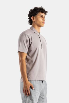 Handvaerk Mens Pima Cotton Short Sleeve Polo Shirt Stoneware Grey T-Shirts And Polos