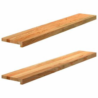 Berkfield Home Window Sills 2 pcs&not;Light Brown 120x20x2 cm Solid Wood Oak | Size: Medium