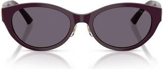 Jimmy Choo London 55mm Oval Sunglasses in Prune /Violet at Nordstrom