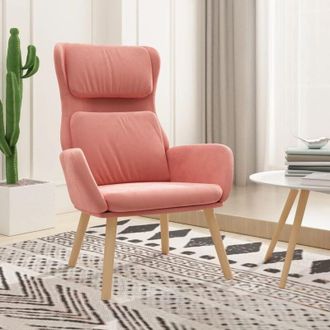 vidaXL Sill&oacute;n De Relax De Terciopelo Rosa Vidaxl