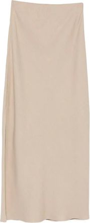 Brunello Cucinelli Straight rok met split aan de zijkant - Beige