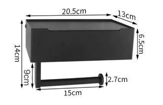 OEM Portarrollos De Papel Higi&eacute;nico Con Compartimento Integrado Para Toallitas H&uacute;medas, No Requiere Taladrar, Fabricado En Acero Inoxidable