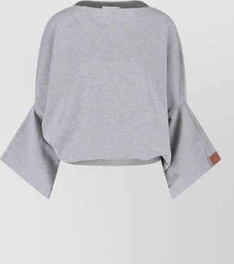 Stella McCartney cropped sweatshirt top featuring wide sleeves