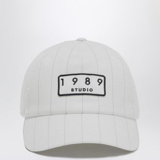 1989 STUDIO White Striped 1989 Studio Baseball Cap