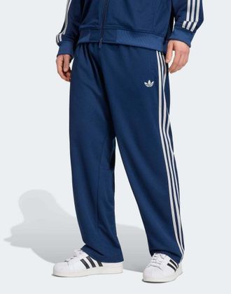 adidas Originals Adicolor SST - Pantaloni sportivi ampi in rete color indaco notte-Blu