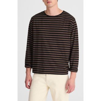 Madewell The Vintage Boatneck T-Shirt in Stripe Black at Nordstrom Rack, Size Xx-Large