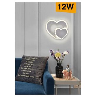 Trade Shop Trade Shop Traesio - Trade Shop - Applique Muro Led Interno Moderno Doppio Cuore 12 W Luce 3000k 4000k 6500k E83-b