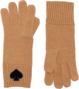 Kate Spade New York flocked spade gloves in 200 Light Tobacco at Nordstrom Rack