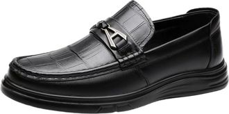 Generic Mens Genuine Cowhide Slip On Loafers Breathable Casual Dress Shoes Comfortable Driving Moccasins Trendy Business Style Soft Flats for Office Work and 