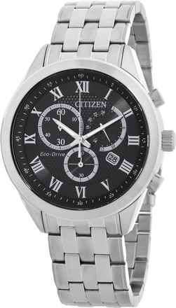 Citizen Chronograph GMT Black Dial Mens Watch AT2600-57E