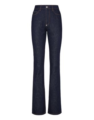 Philipp Plein Denim Trousers Flare Fit Chains
