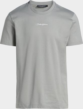 Dolce & Gabbana Mens Cotton Logo Signature T-Shirt