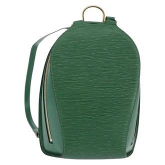 Louis Vuitton Pre-owned Backpacks, female, Green, Size: ONE SIZE Pre-owned Leather Backpack