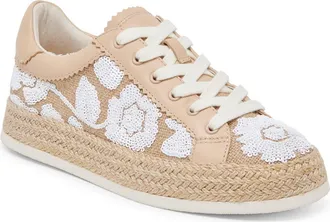 Dolce Vita Azalia Sneaker in Natural Multi Floral Sequins at Nordstrom, Size 9
