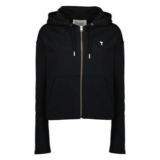 Ami Ami de Coeur Hoodie met Rits - Dames - Vesten met rits - Zwart - M - Katoen - Hoodies & sweatvesten