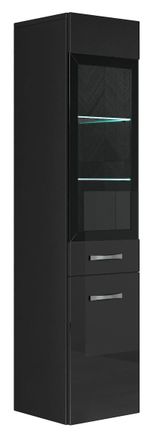 Badplaats Badplaats - Mobiletto Del Bagno Rio 30 X 30 X 131 Cm Nero Lucido - Mobiletto Armadietto