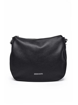 Ermanno Scervino Black Leather Hobo Bag