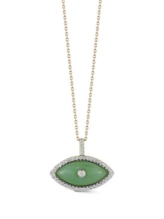 Mateo Bijoux Eve Jade diamond necklace - Green