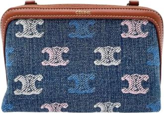 Celine Pre-owned Clutch bag - Dames - Vintage Schoudertas - Blauw - ONE Size - Denim - Vintage