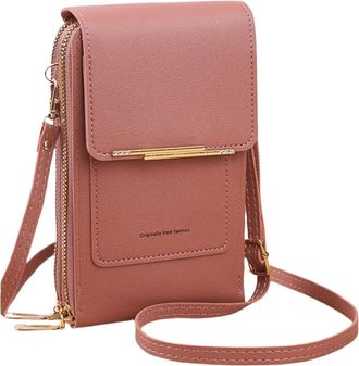 Generic Sling Bag - 7.48x4.72x1.57 Inches Leather Sling Bag, Touchscreen Pack With Card Slot | Touchscreen Pu Leather Phone Bags With Card Slot | For Passport