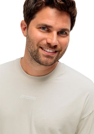 Maier Sports Kurzarmshirt MAIER SPORTS MS FAV TEE, Herren, Gr. XXL, beige, 45% BAUMWOLLE, 45% MODAL, 10% ELASTHAN, Rundhals, Shirts Kurzarmshirt, Unisex T-Shirt lo