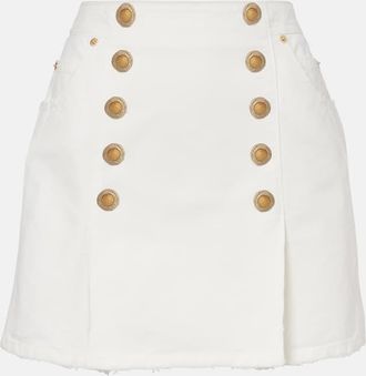 Balmain Minigonna in canvas di cotone