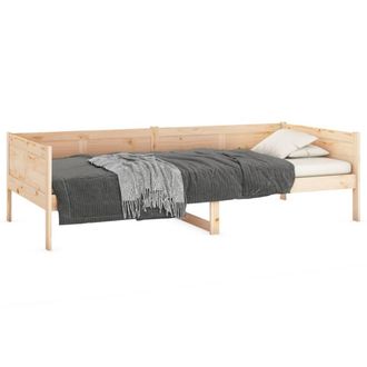 Berkfield Home Beautiful Day Bed Solid Wood Pine 80x200 cm in Light Tan