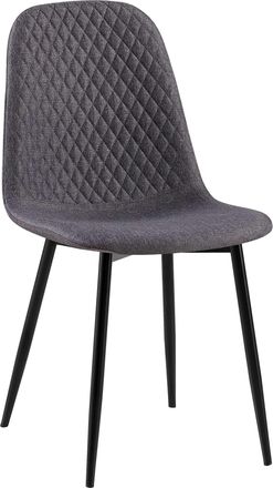 Clp Silla De Comedor Giverny En Tela O Terciopelo Tela Gris Oscuro