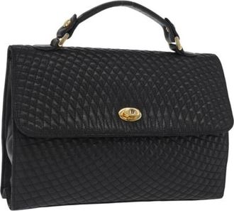 Bally Pre-owned Leather Handbag - Dames - Vintage Handtas - Zwart - ONE Size - Leer - Vintage