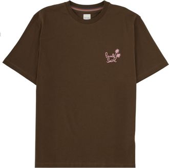 Paul Smith Brown Logo Crew Neck T-Shirt