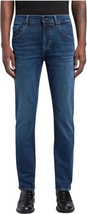 7 For All Mankind Slimmy Tapered Brief - Heren - Slim Fit Jeans - Blauw - W32 - Denim - Jeans