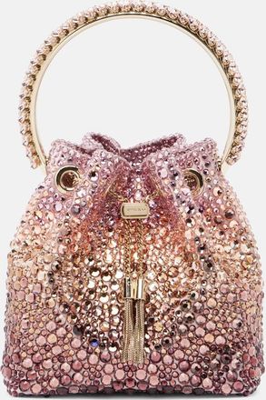 Jimmy Choo London Secchiello Bon Bon Micro con cristalli