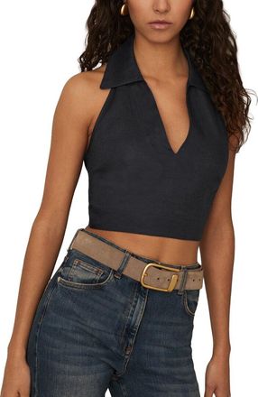 Reiss Cara Halter Neck Linen Top