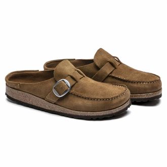 Birkenstock Womens Buckley Suede Moccasins In Tea