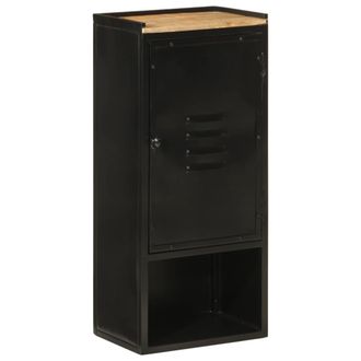 vidaXL Mueble De Ba&ntilde;o Hierro Y Madera Maciza De Mango 40x27x90 Cm Vidaxl