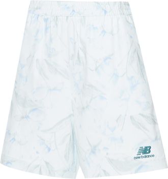 New Balance Dames Bloemendruk Hardloopshorts (Absoluut Wit)