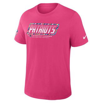 Nike New England Patriots Crucial Catch Sideline Nike Mens Dri-FIT NFL T-Shirt in Pink | 034J68XZUL-F9R