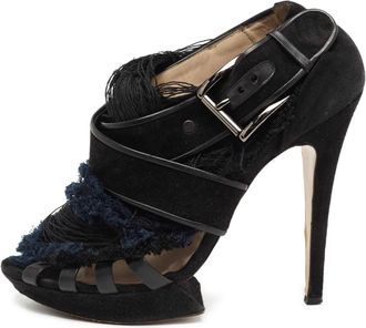 Nicholas Kirkwood Sandali in pelle scamosciata Pre-owned 130mm - Nero