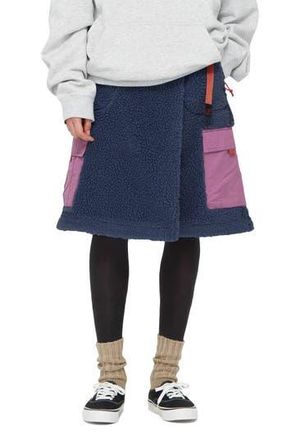 Gramicci Benette Faux Shearling Skirt in Purple Navy at Nordstrom Rack, Size Medium