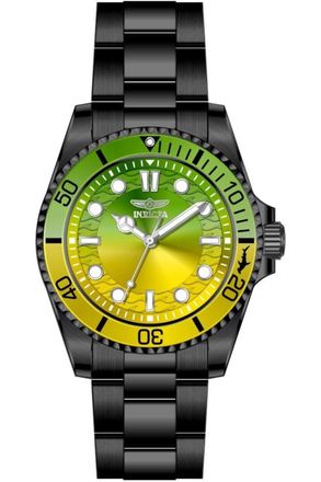 Invicta Pro Diver 50973 Herenhorloge - Quartz Uurwerk - Roestvrij Staal met Gele Wijzerplaat - 43 mm