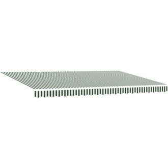 vidaXL Tela De Recambio Para Toldo Verde Y Blanco 500 X 300 Cm Lona Vidaxl