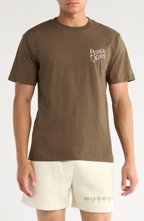 Museum of Peace and Quiet Wordmark Cotton Graphic T-Shirt in Coffee at Nordstrom Rack, Size Small