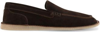 Dolce & Gabbana Dark Brown Slip On Loafers