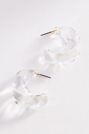 Anthropologie Molded Glass Hoop Earrings